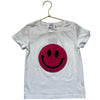 Lola & The Boys White & Pink Smiley Patch T-Shirt - Size 4