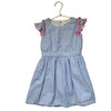 Crewcuts Blue & White Striped Seersucker Dress - Size 5