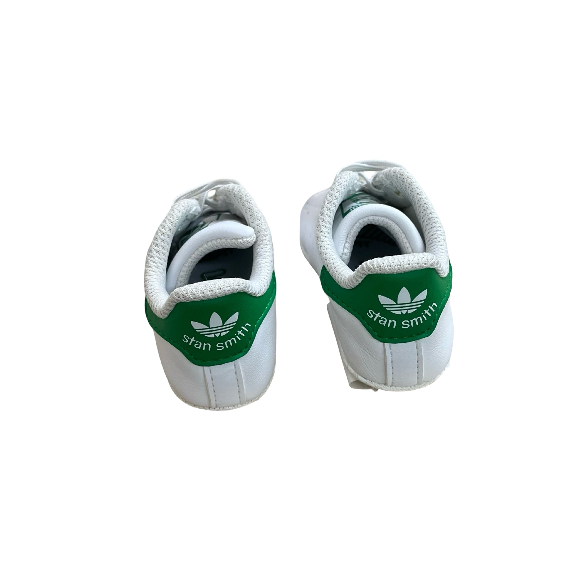 Adidas Stan Smith White & Green Soft-Sole Sneakers - Size 1K
