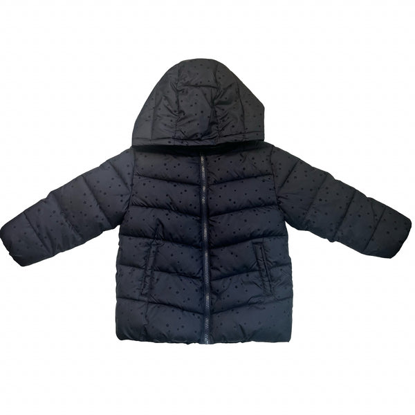Mango Navy Star Hooded Winter Jacket - Size 5-6