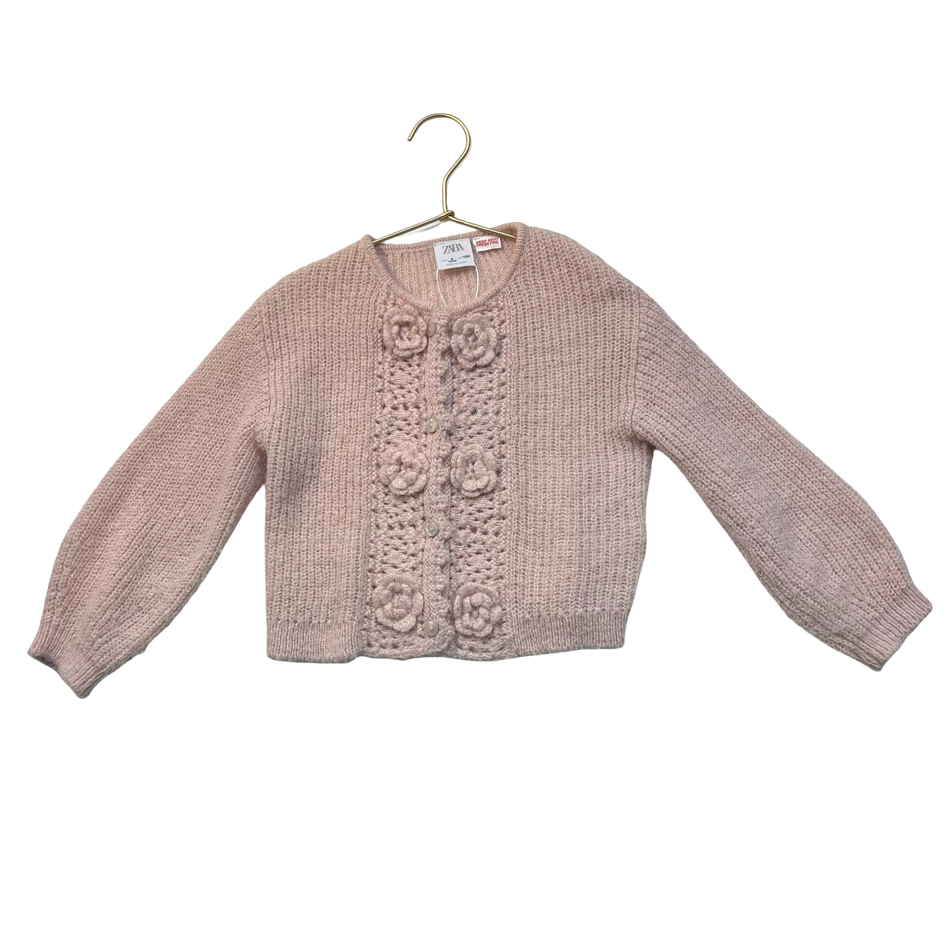 Zara Pink Cardigan Sweater - Size 4