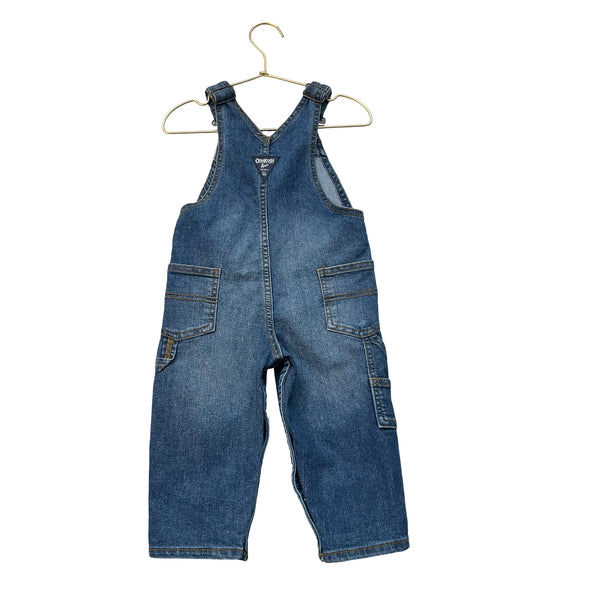 OshKosh Denim Overalls - Size 18 Mo