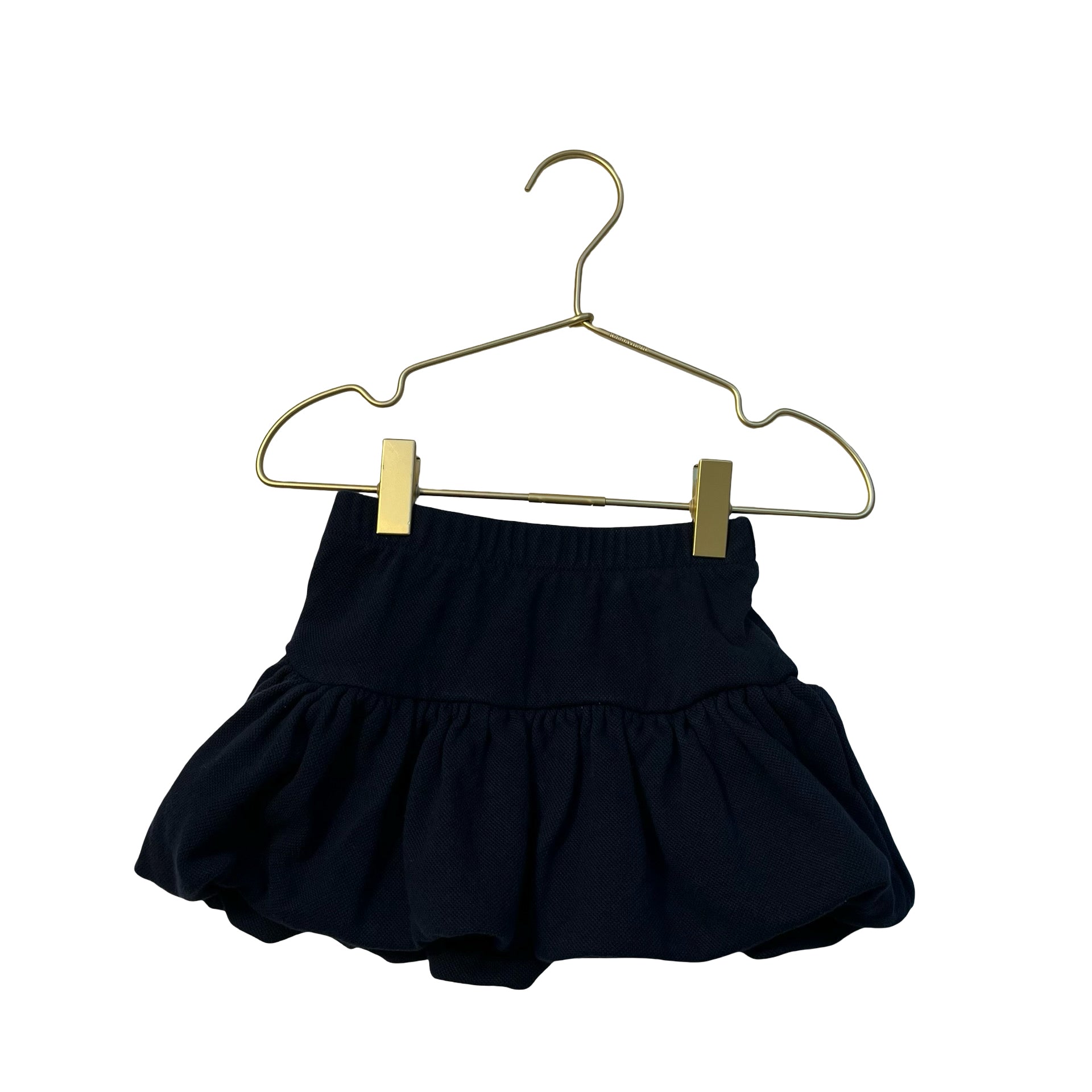 Zara Navy Bubble-Hem Skirt - Size 4