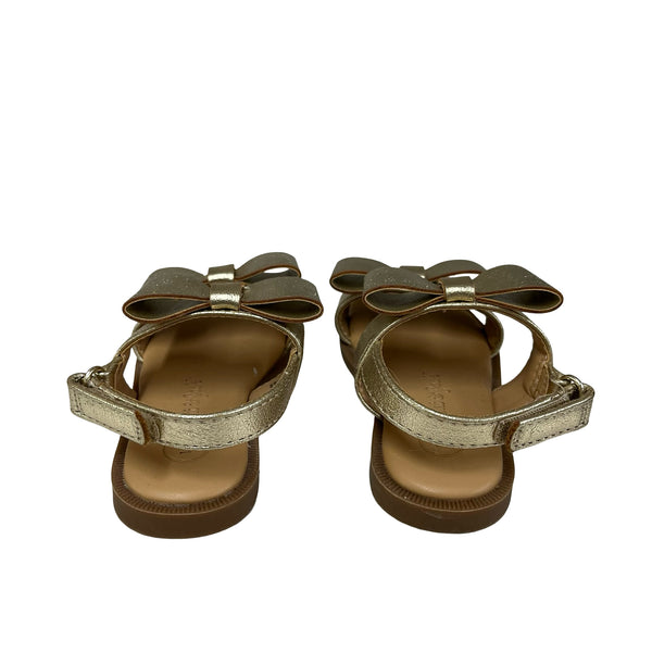 Cat & Jack Gold Bow Sandals - Size 5