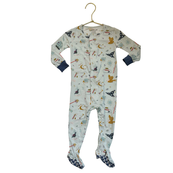 Magnetic Me Magic Print Footed PJs  - Size 9-12 Mo