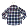 Janie and Jack Blue & Ivory Tartan Plaid Button Down Flannel Shirt - Size 3