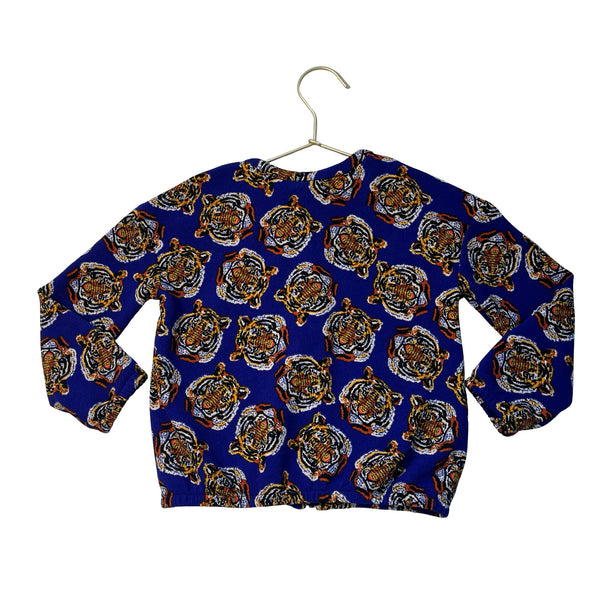 LuLa Roe Blue Tiger Print Lightweight Jacket - Size 6