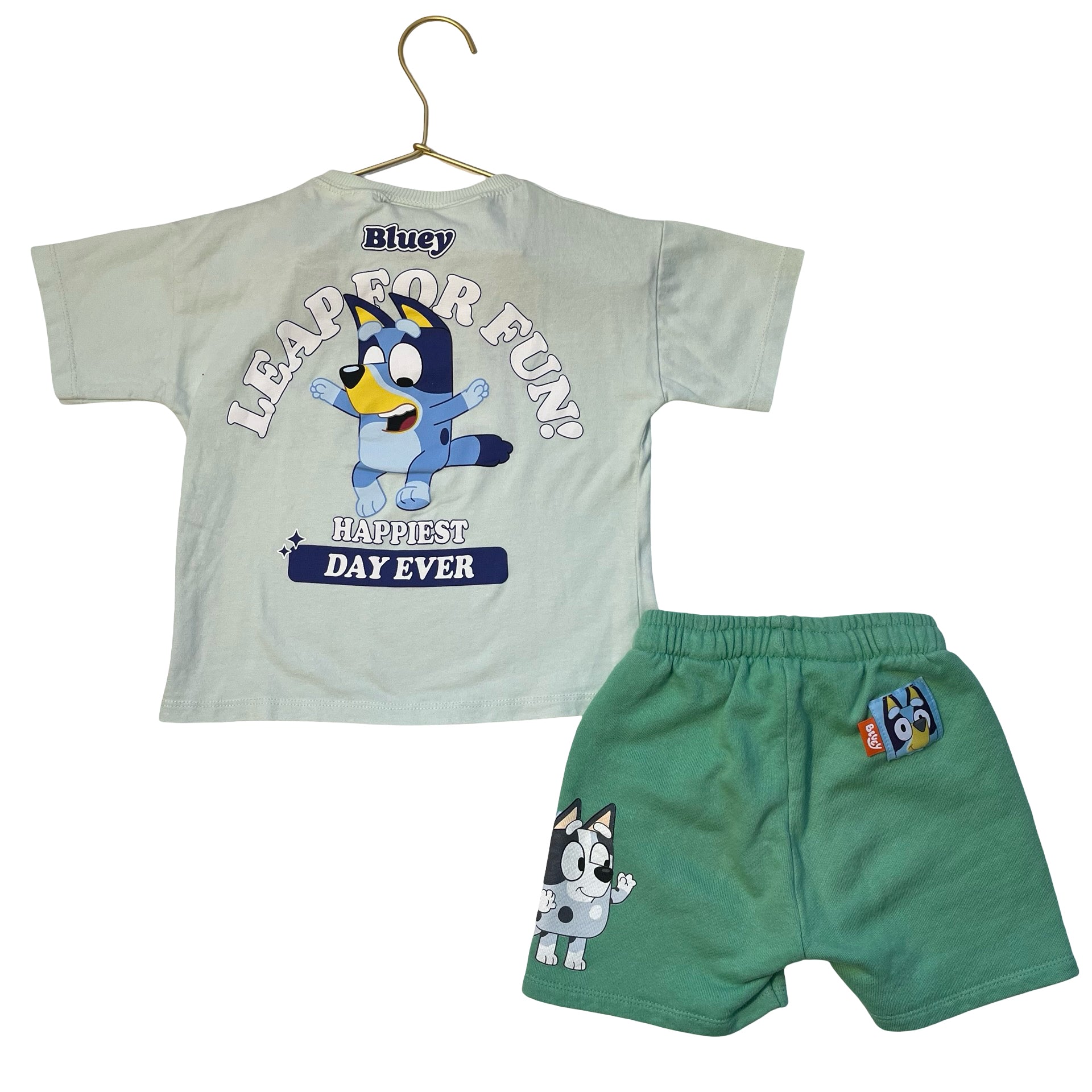 Zara x Bluey Green Graphic T-Shirt & Shorts Set - Size 4