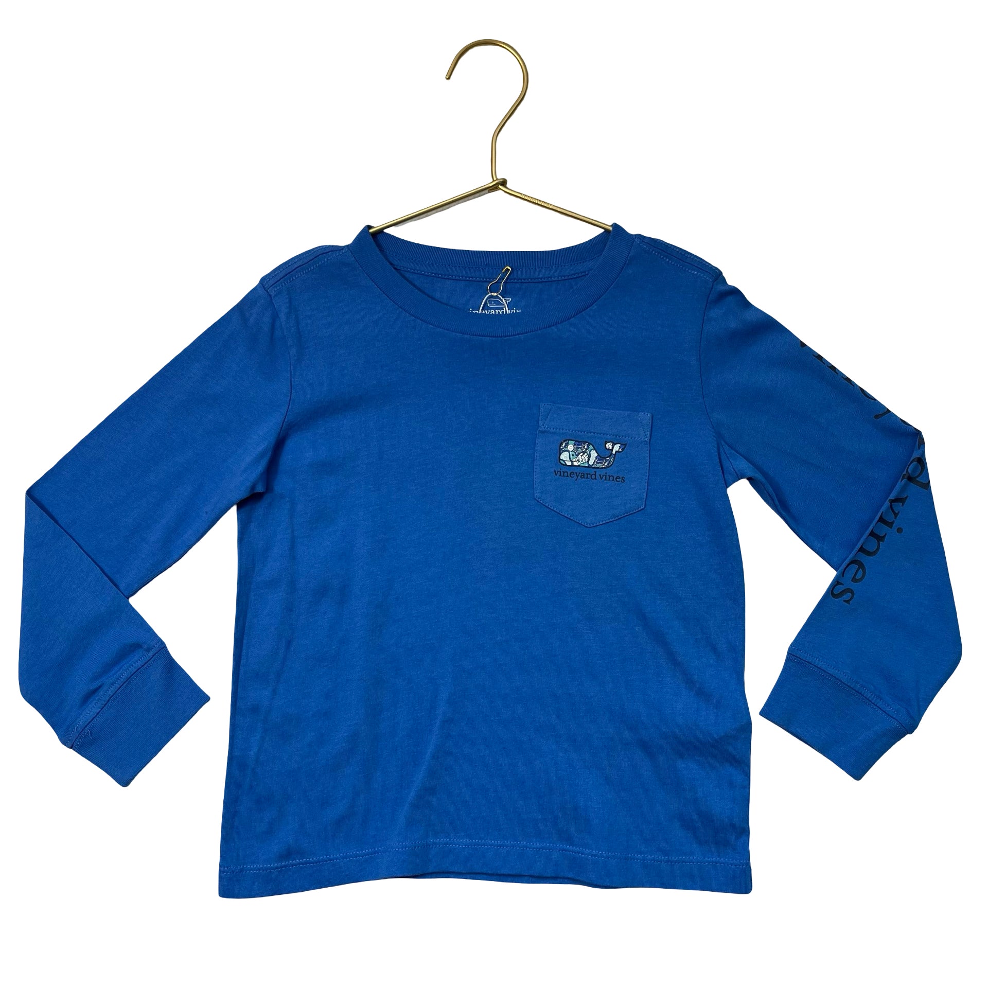 Vineyard Vines Blue Lacrosse Whale Shirt - Size 3T