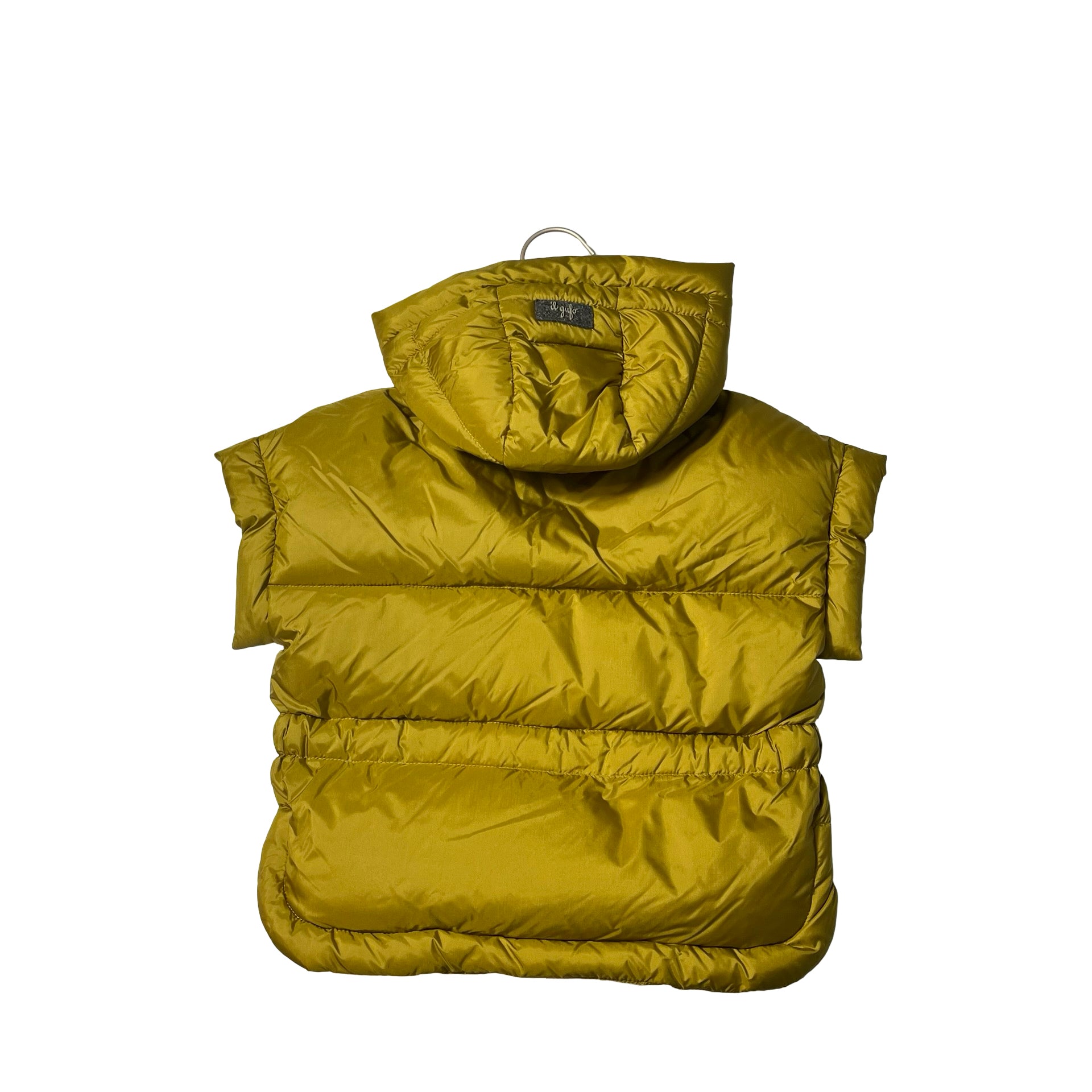Il Gufo Mustard Yellow Puffer Hooded Vest - Size 4A