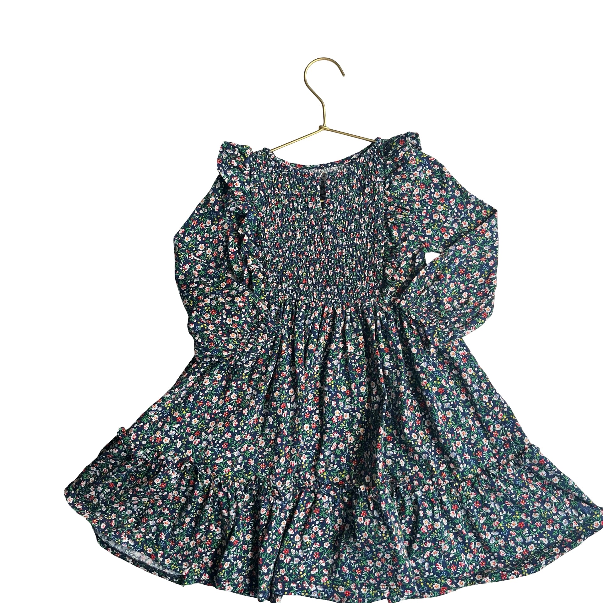 Polo Ralph Lauren Navy Floral Smocked Dress - Size 6