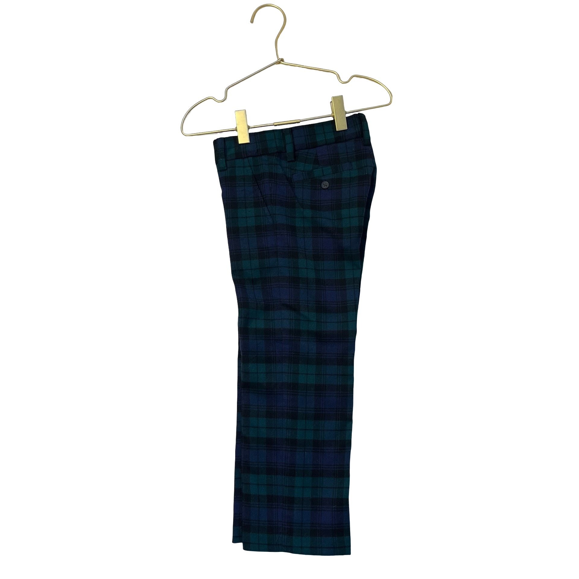 Janie and Jack Green & Navy Tartan Plaid Pants - Size 4