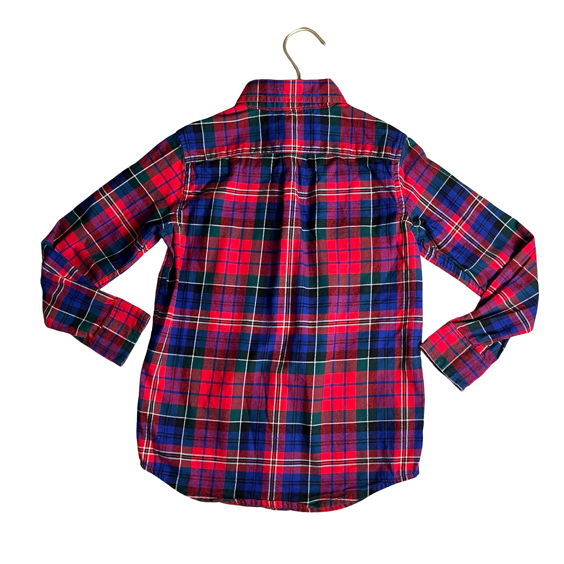 Janie and Jack Red & Blue Plaid Button Down Shirt - Size 6