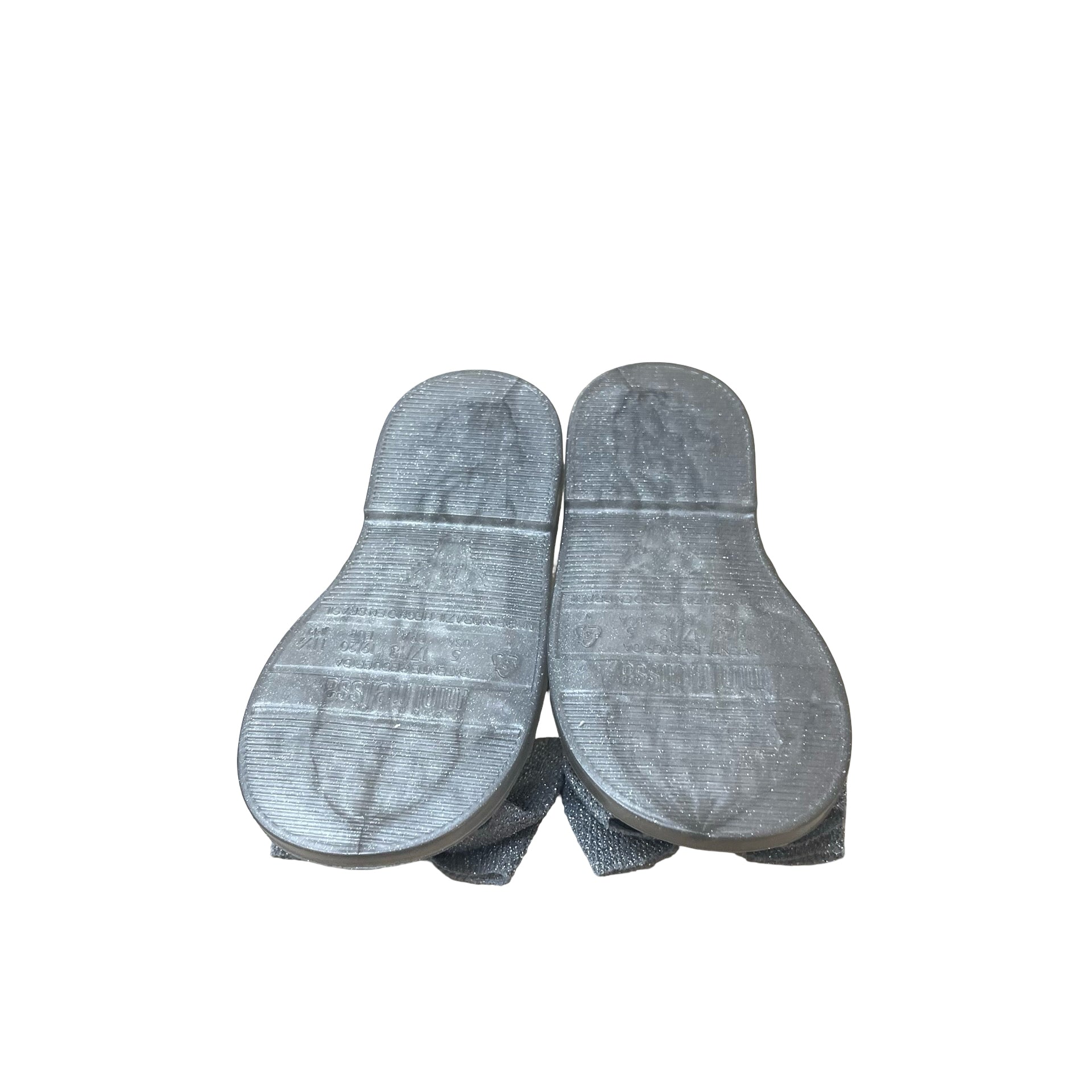 Mini Melissa Silver Bow Sandals - Size 5