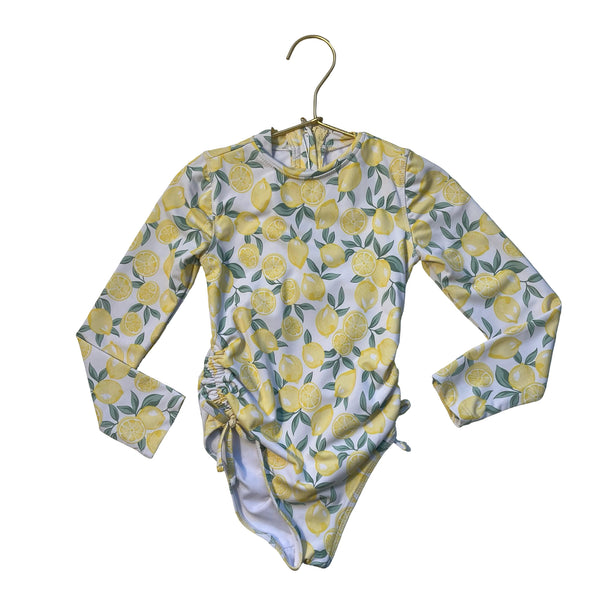 Tahari Yellow Lemon Print Swim Suit - Size 4T