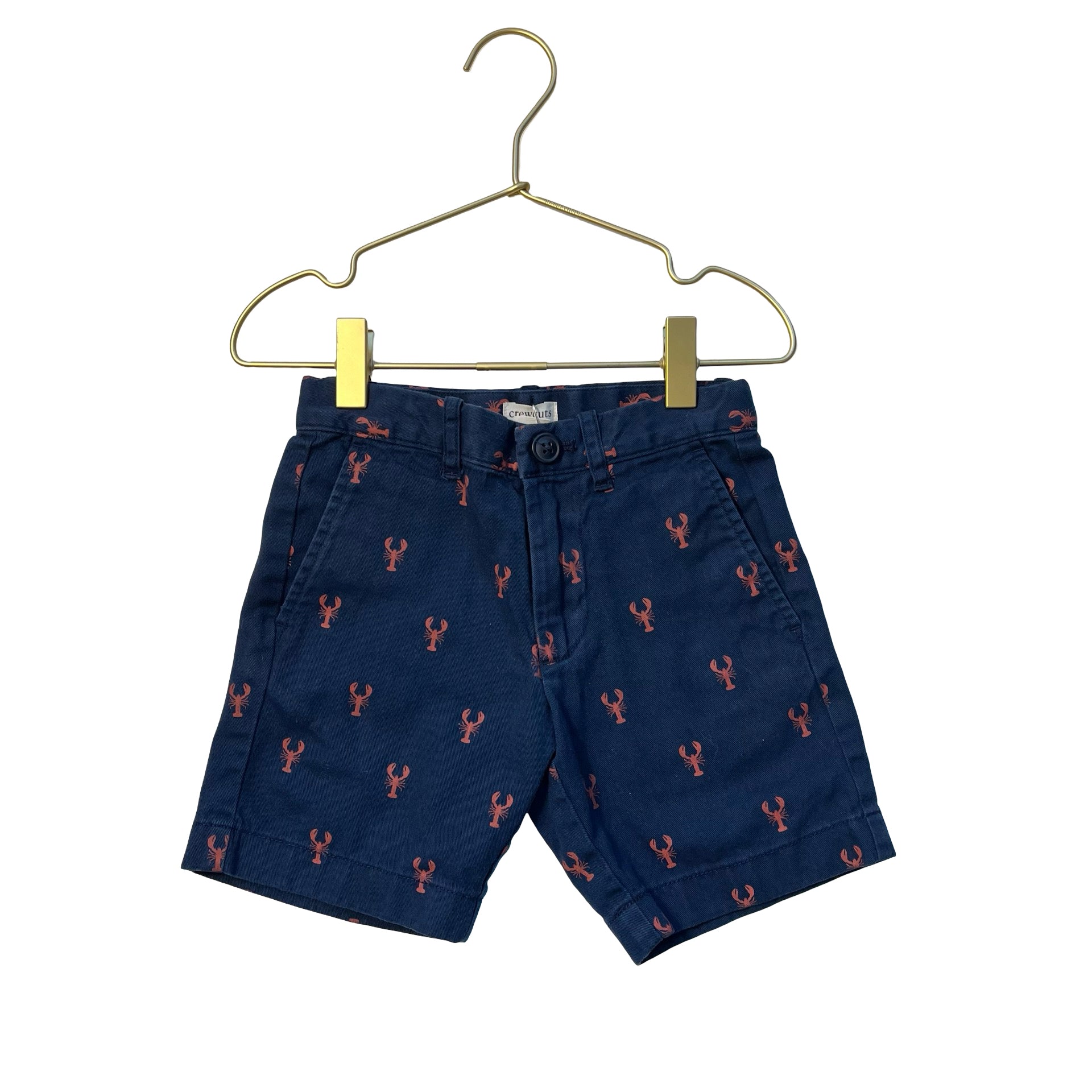 Crewcuts Navy & Red Lobster Print Shorts - Size 4