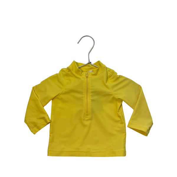 Primary Yellow Quarter-Zip Rash Guard - Size 6-12 Mo