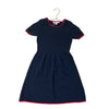 Brooks Brothers Navy & Red Trim Cotton Sweater Dress - Size S (8)