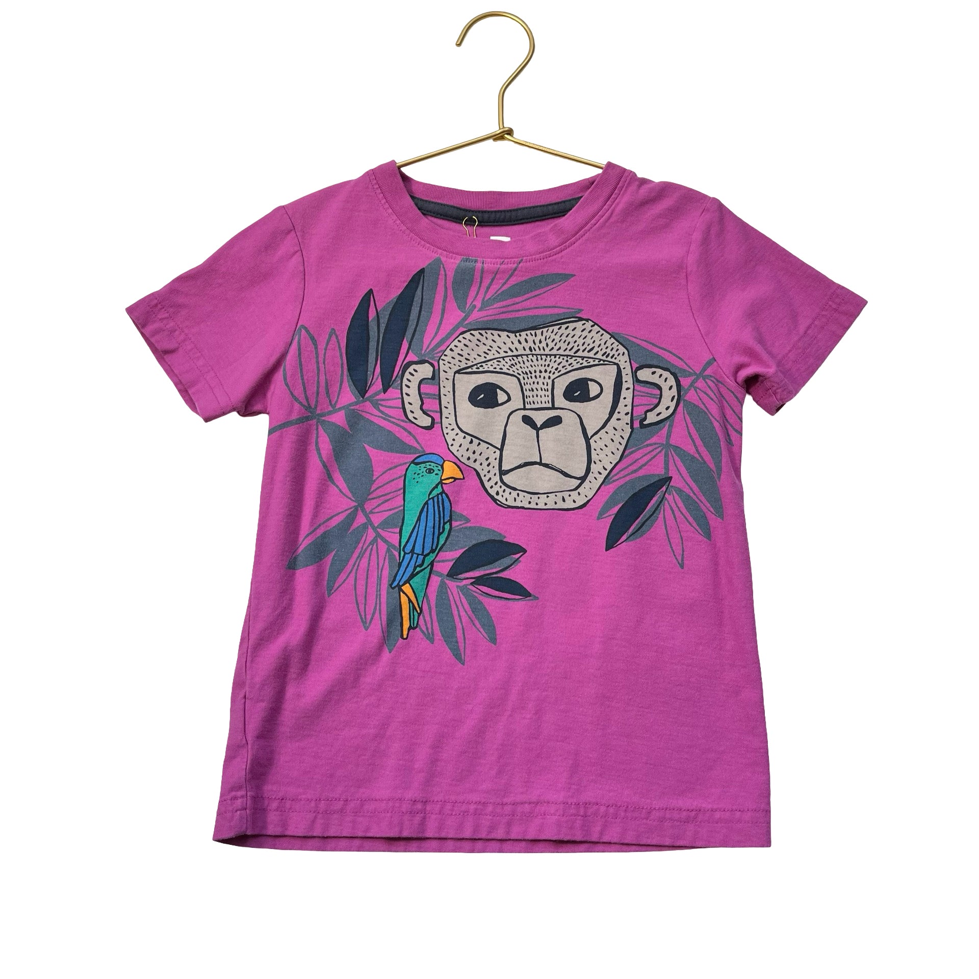 Tea Purple Monkey & Bird Tee - Size 4