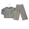 Zara Gray Embroidered Flower Sweater & Knit Pants Set - Size 3