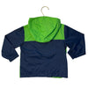 Columbia Navy & Green Hooded Windbreaker Jacket - Size 3T