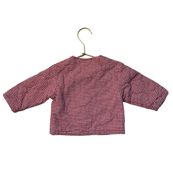 Zara Red Check Quilted Jacket - Size 3-6 Mo