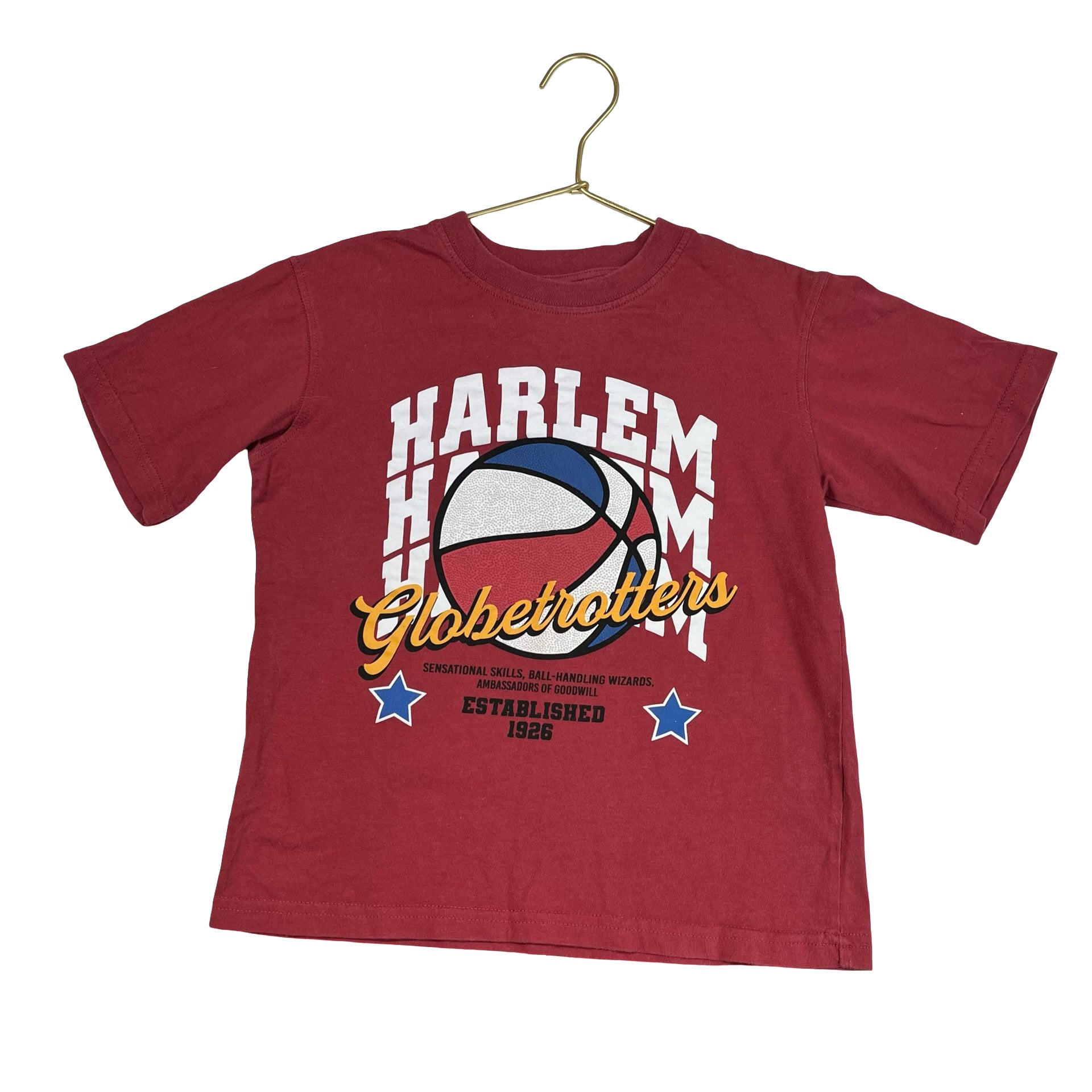 Zara x Harlem Globtrotters Brick Red T-Shirt - Size 8-9
