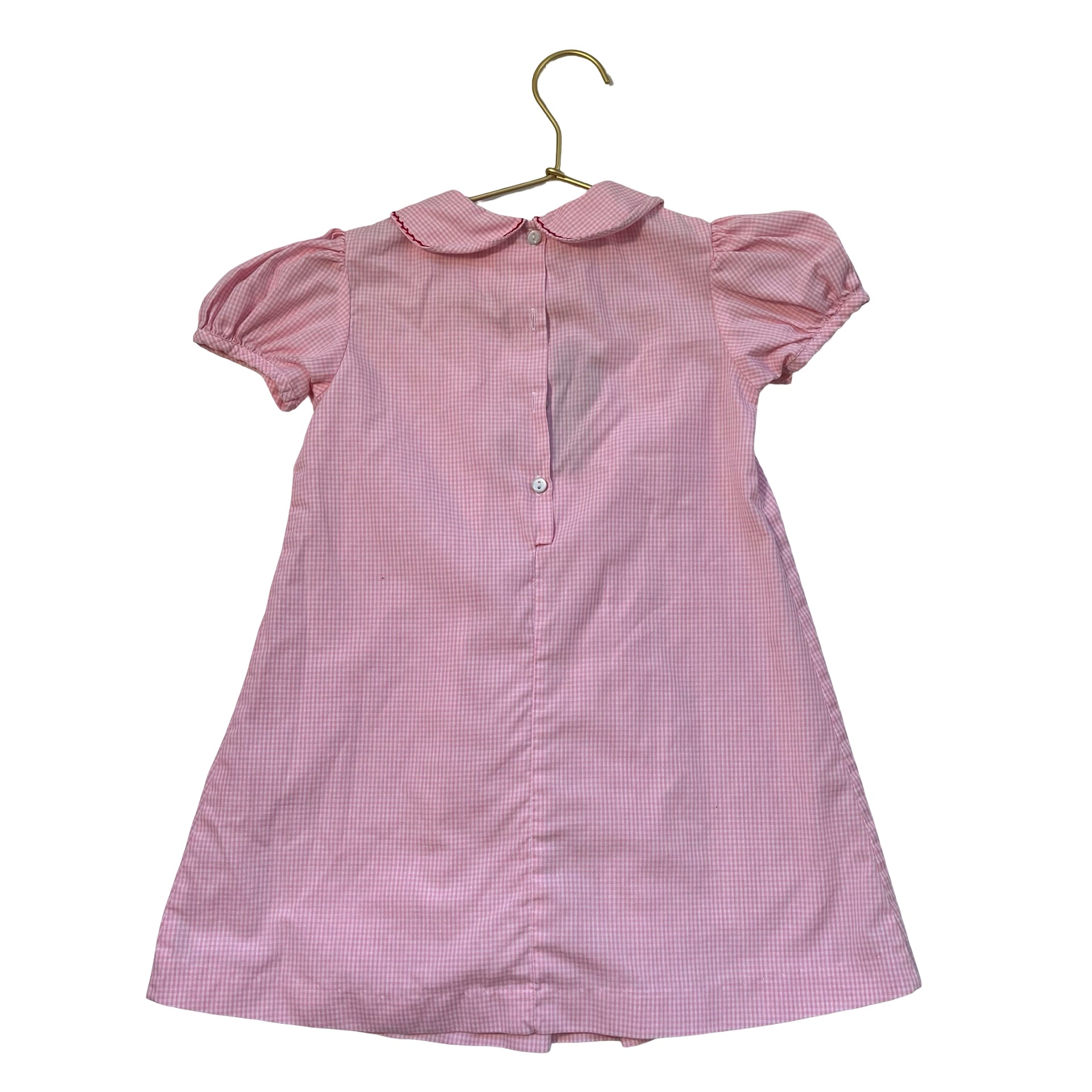 Southern Sunshine Pink Check Heart Dress - Size 4T