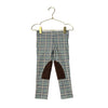 Janie and Jack Green, Ivory, Gold Houndstooth Leggings - Size 3