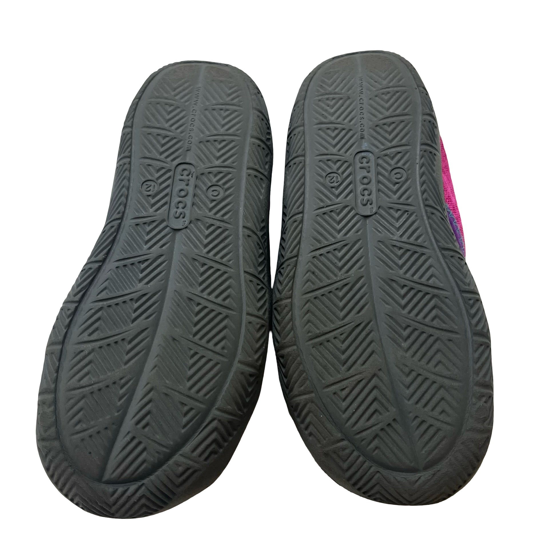 Crocs Pink Mesh Closed-Toe Sandals - Size C12