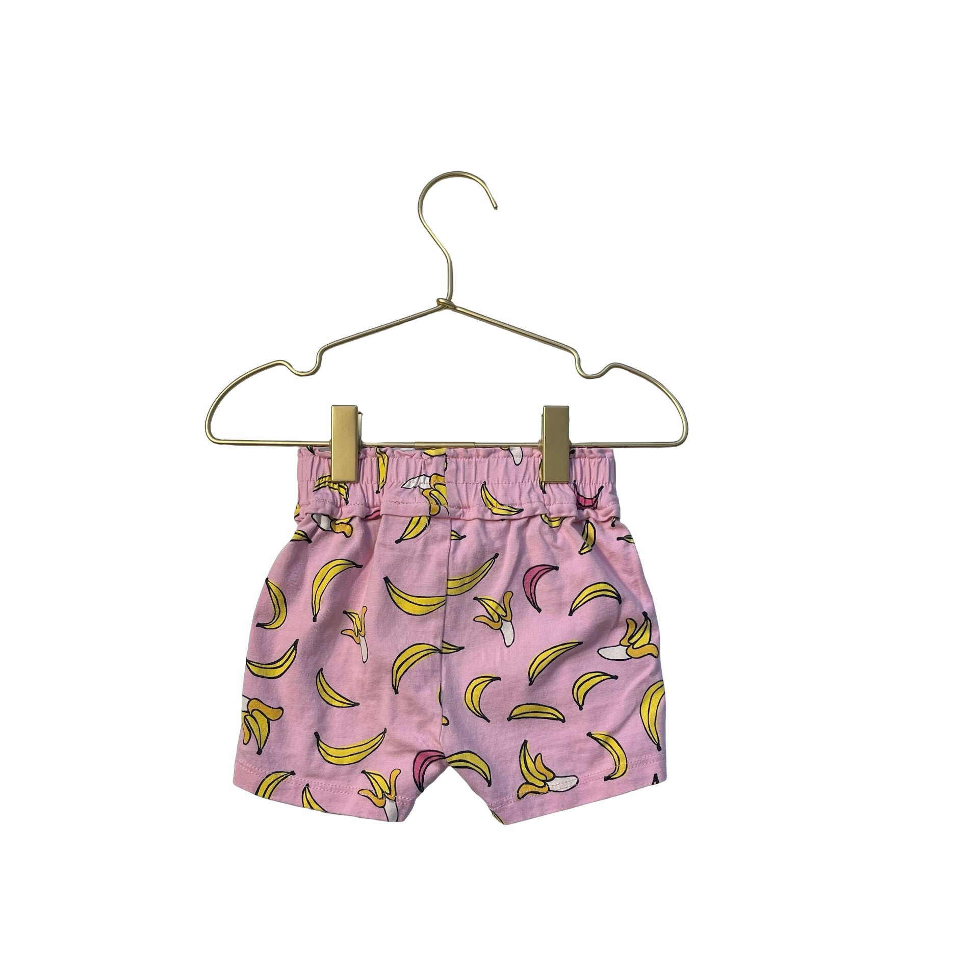 Hanna Andersson Pink Banana Print Shorts - Size 3-6 Mo