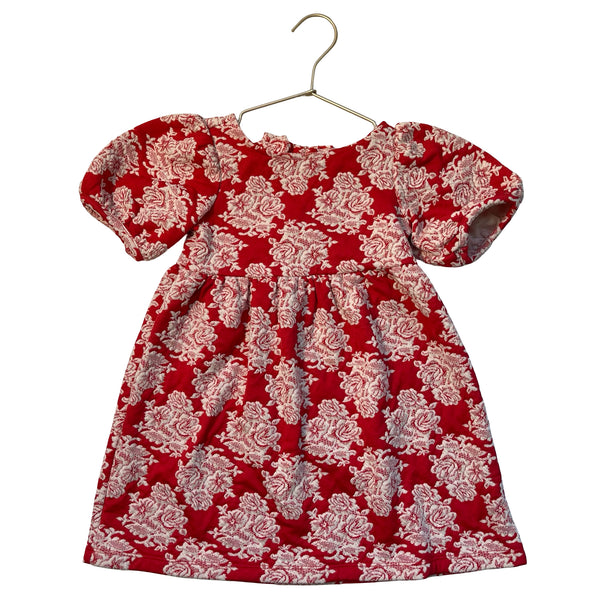 Janie and Jack Red & Ivory Floral Dress - Size 4