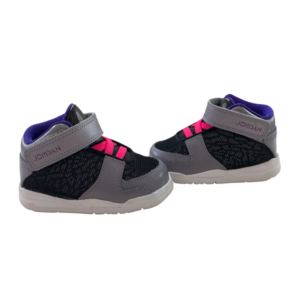 Nike Jordan Gray, Black, Purple, Pink Sneakers - Size 4C