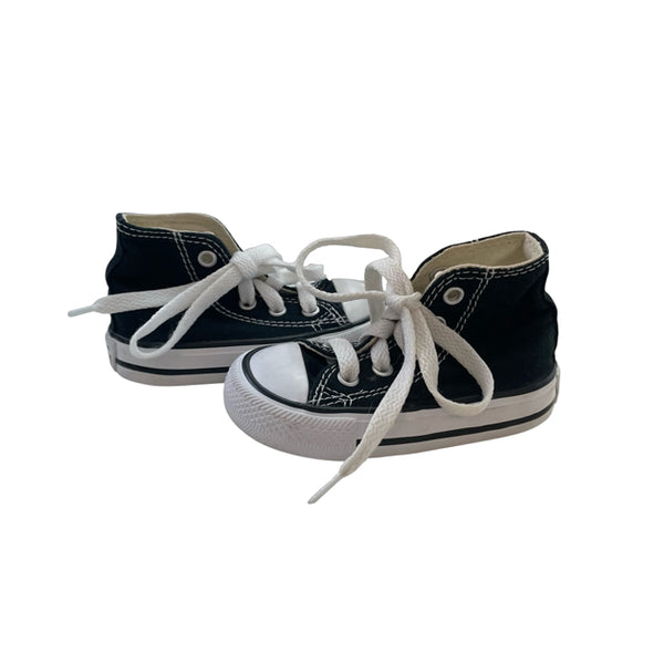 Converse Black & Ivory High Top Sneakers - Size 4
