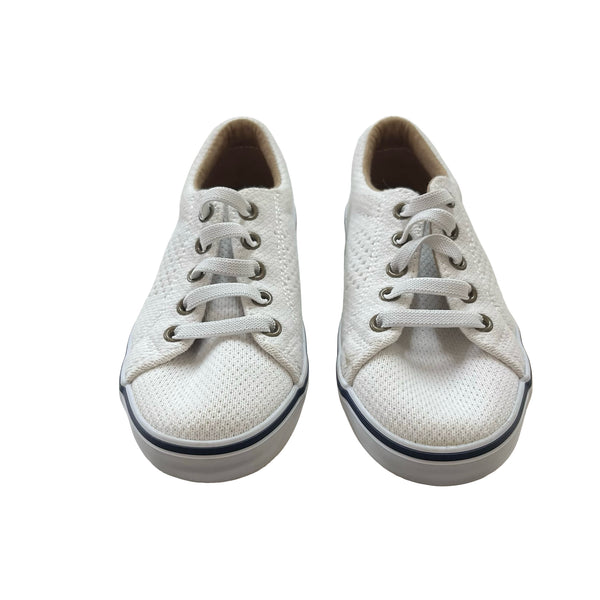 Janie and Jack Ivory Slip-On Sneakers - Size 11