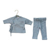 Saranoni Light Blue Fuzzy Knit Pants & Sweater Set - Size 0-3 Mo