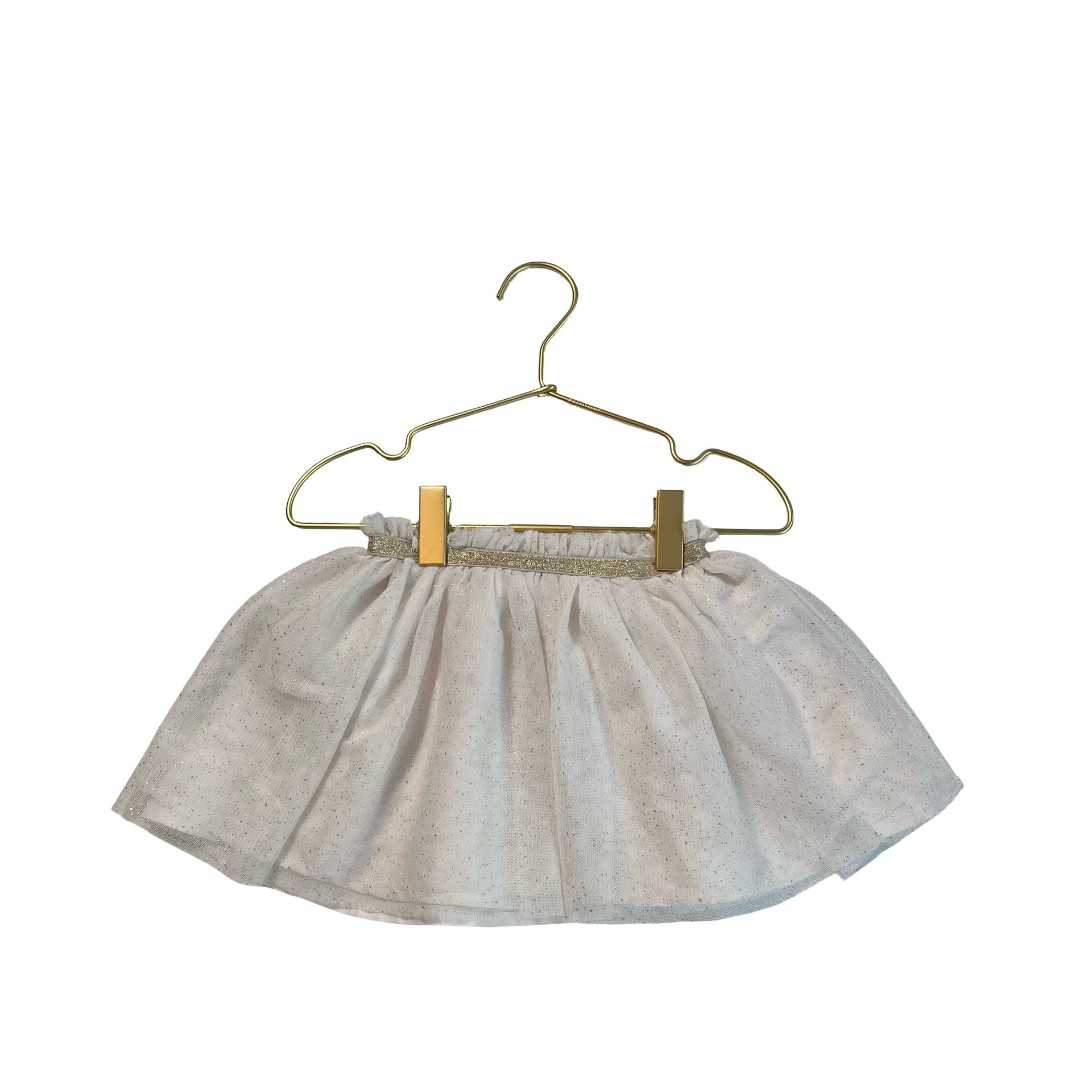 Cat & Jack Ivory & Gold Foil Dot Tulle Skirt - Size 2T
