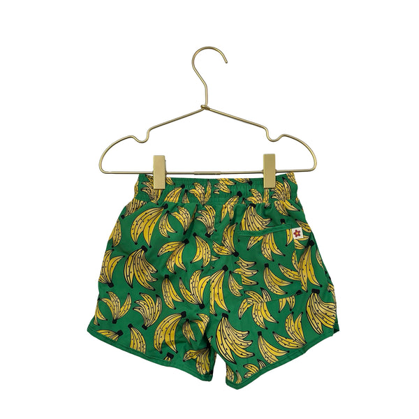 Ma Me Mi Green & Yellow Banana Print Swim Shorts - Size 5-6
