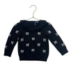 Janie and Jack Black Bow Print Sweater - Size 18-24 Mo