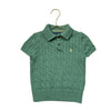 Polo Ralph Lauren Green Cotton Cable Knit Polo Shirt - Size 4T