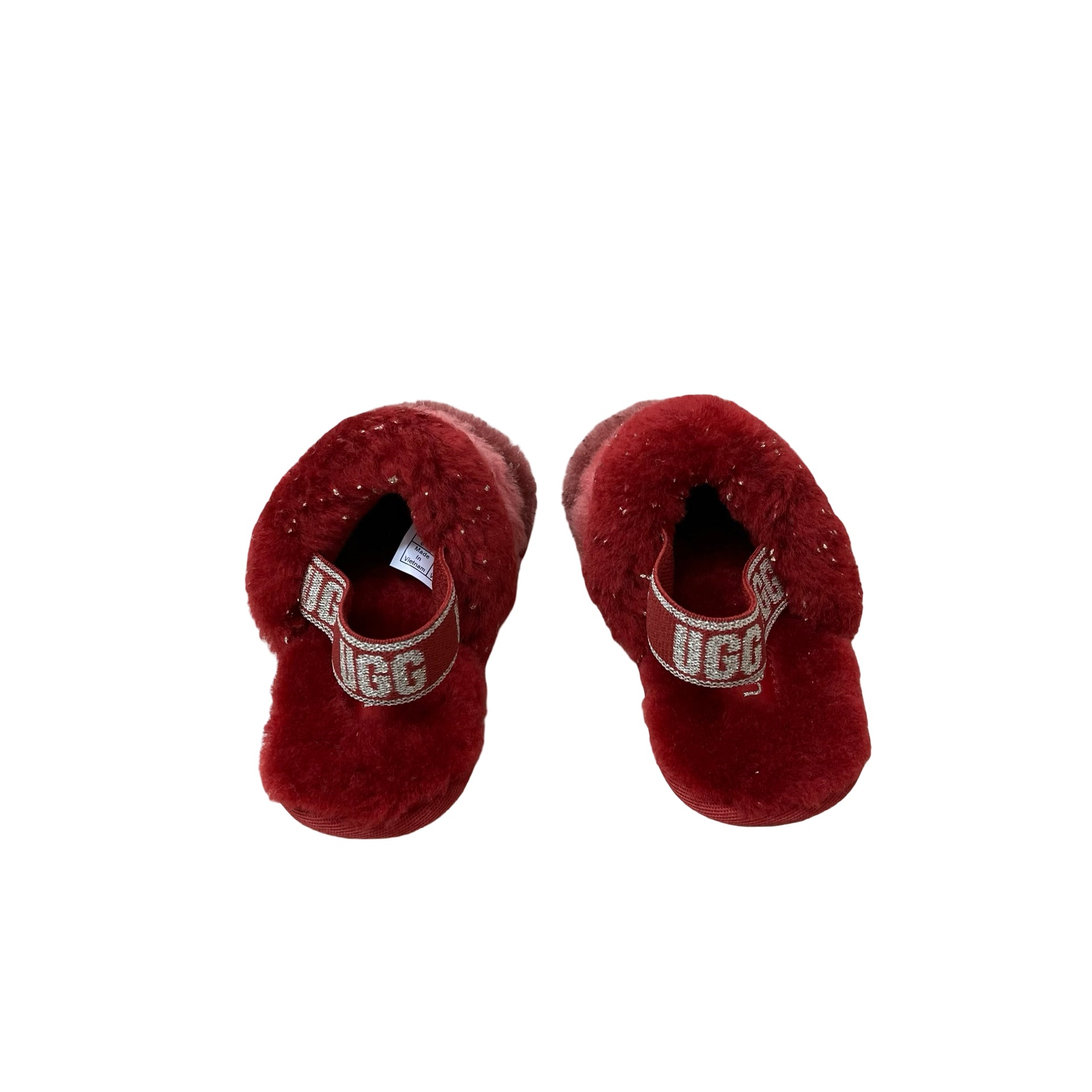 UGG Red Shearling Slippers - Size 8