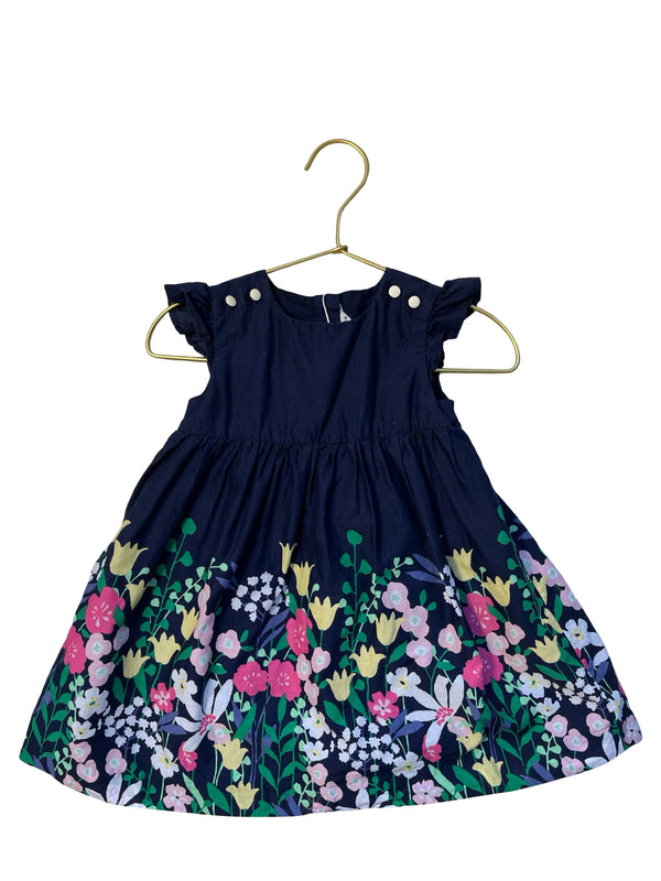 Janie and Jack Navy Floral Dress - Size 18-24 Mo