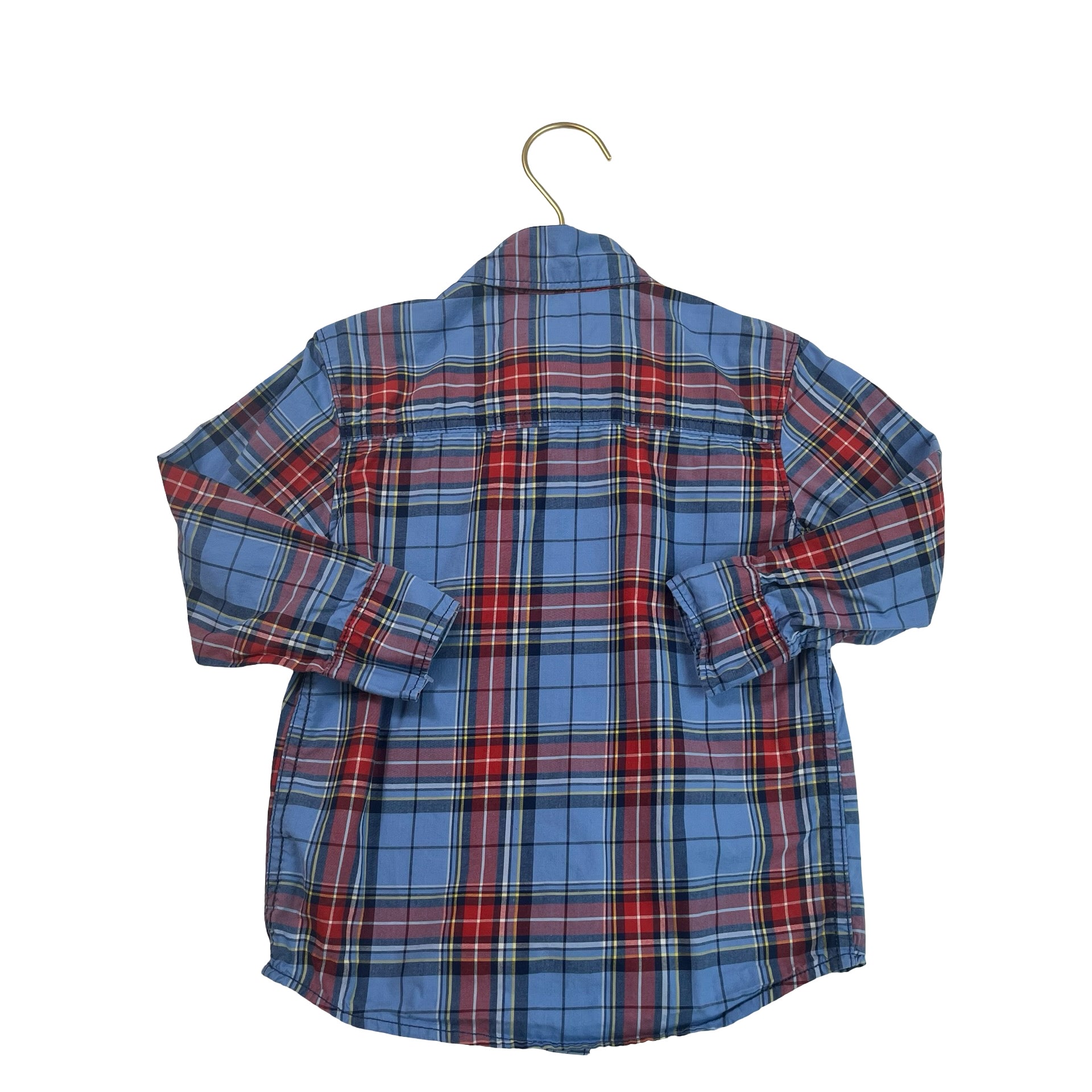 Carter's Blue, Navy, Red, Yellow Plaid Button Down - Size 2T