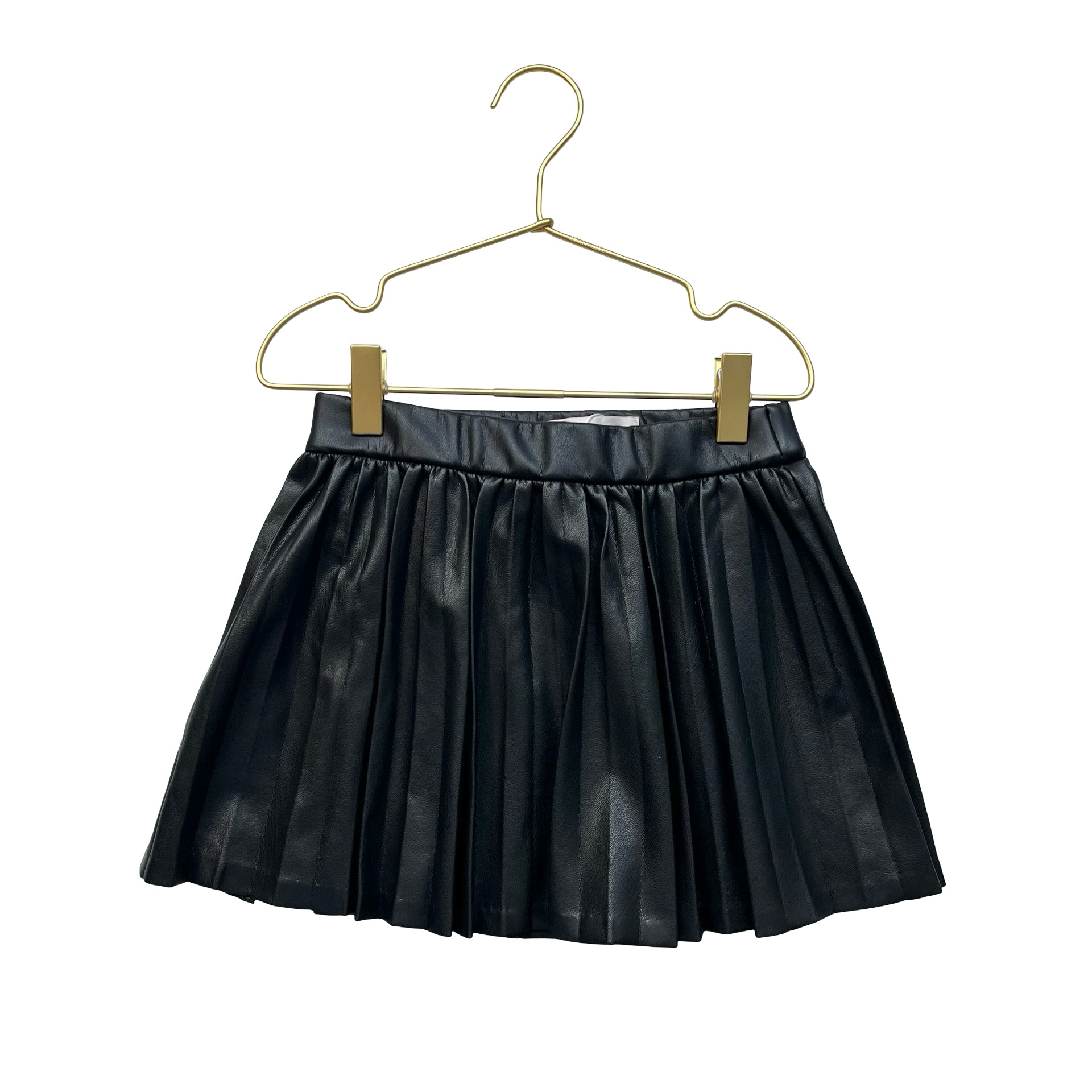 Rachel Parcell Black Pleated Faux Leather Skirt - Size 6