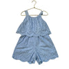 Original Marines Light Blue Eyelet Romper - Size 4-5