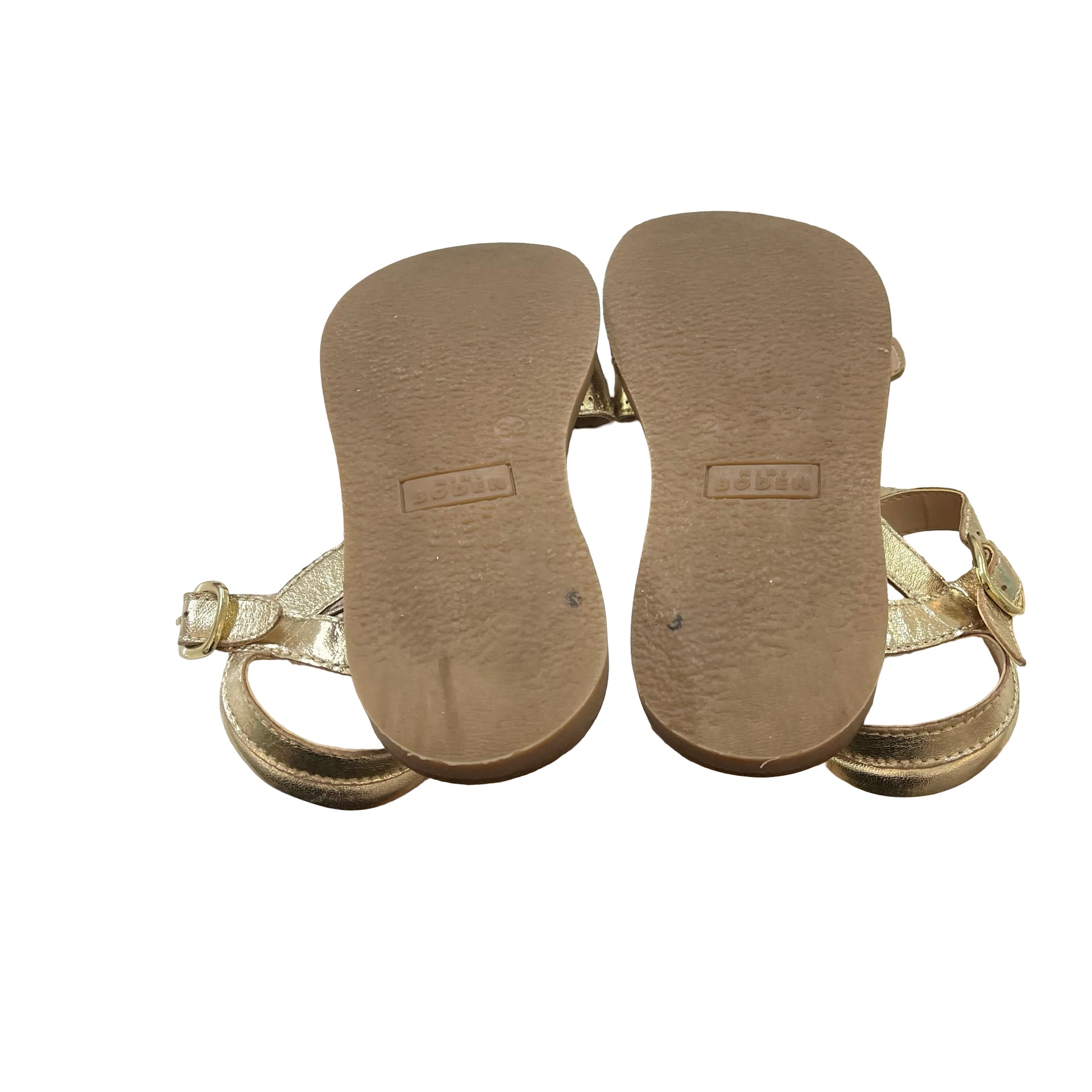 Mini Boden Gold Sandals - Size 32 (1Y Big Kid)