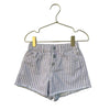 Zara Purple & Ivory Striped Denim Shorts - Size 6