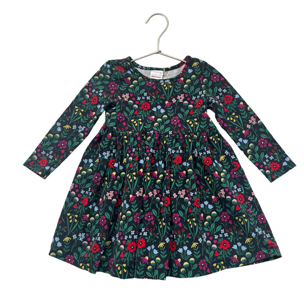 Hanna Andersson Black Wildflower Print Dress - Size 3T