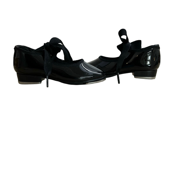 Capezio Black Patent Tap Shoes - Size 9.5