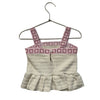 Janie and Jack Ivory & Pink Crochet Top - Size 2T